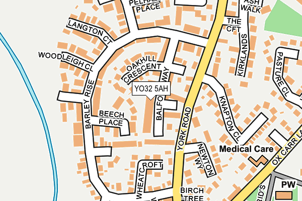 YO32 5AH map - OS OpenMap – Local (Ordnance Survey)