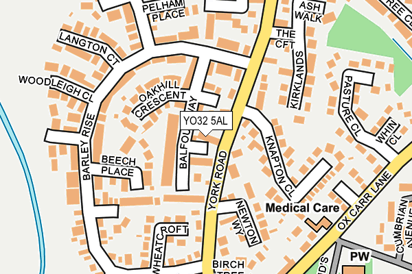 YO32 5AL map - OS OpenMap – Local (Ordnance Survey)