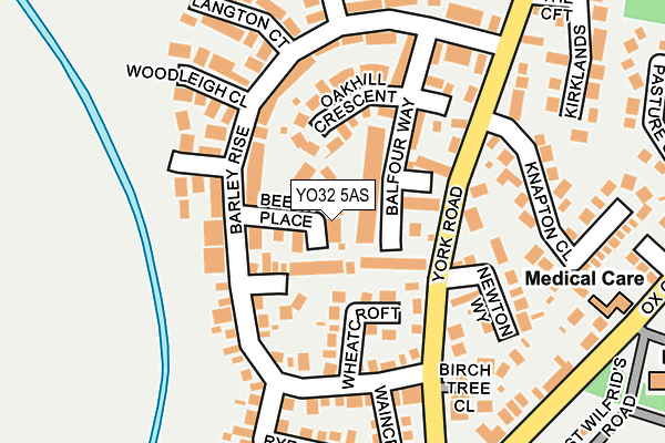 YO32 5AS map - OS OpenMap – Local (Ordnance Survey)
