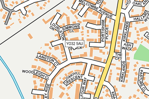 YO32 5AU map - OS OpenMap – Local (Ordnance Survey)