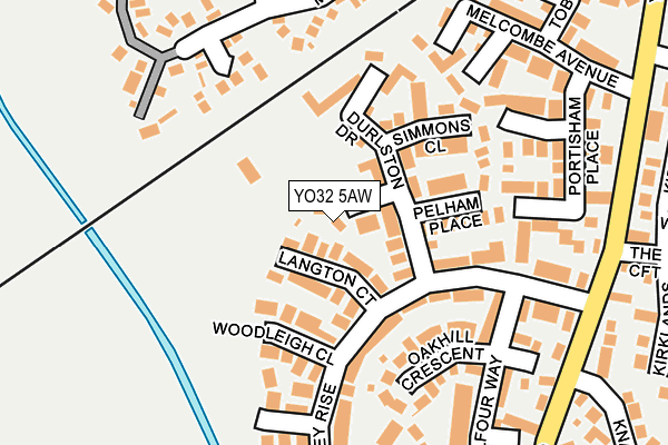 YO32 5AW map - OS OpenMap – Local (Ordnance Survey)
