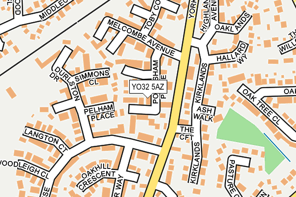YO32 5AZ map - OS OpenMap – Local (Ordnance Survey)