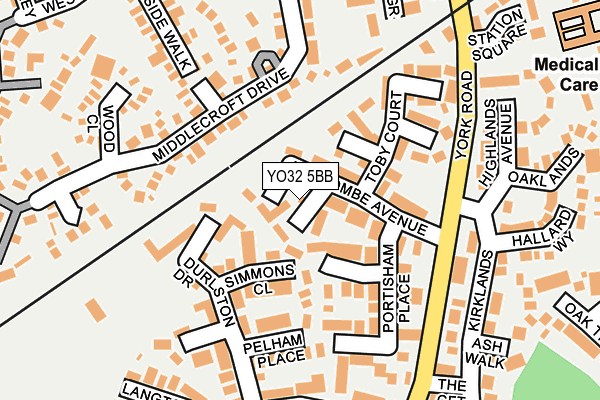 YO32 5BB map - OS OpenMap – Local (Ordnance Survey)