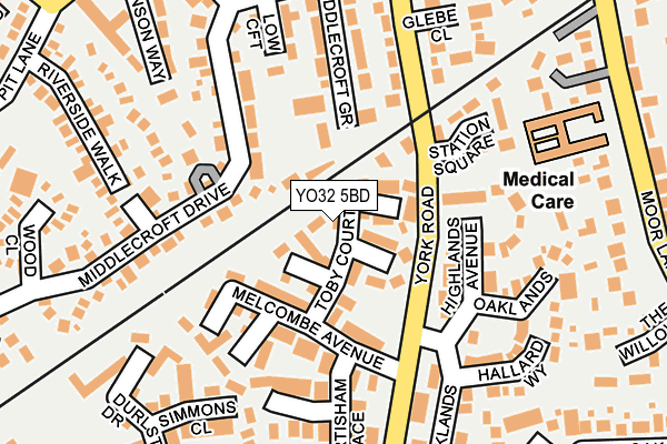 YO32 5BD map - OS OpenMap – Local (Ordnance Survey)