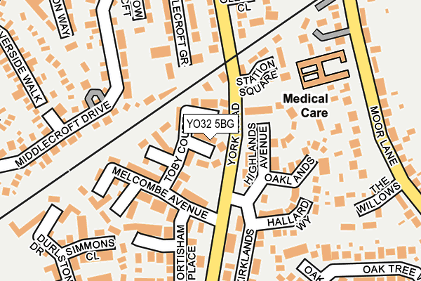 YO32 5BG map - OS OpenMap – Local (Ordnance Survey)