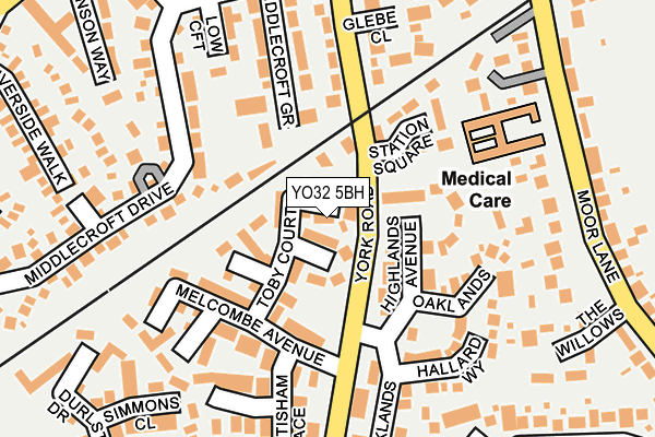 YO32 5BH map - OS OpenMap – Local (Ordnance Survey)