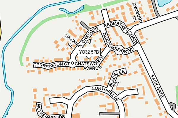 YO32 5PB map - OS OpenMap – Local (Ordnance Survey)