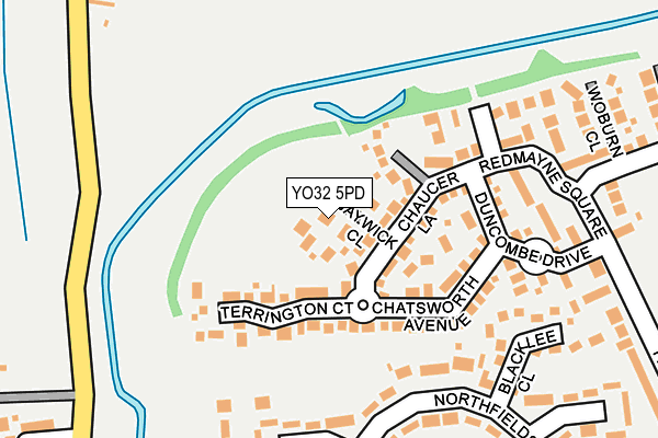YO32 5PD map - OS OpenMap – Local (Ordnance Survey)