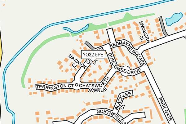 YO32 5PE map - OS OpenMap – Local (Ordnance Survey)