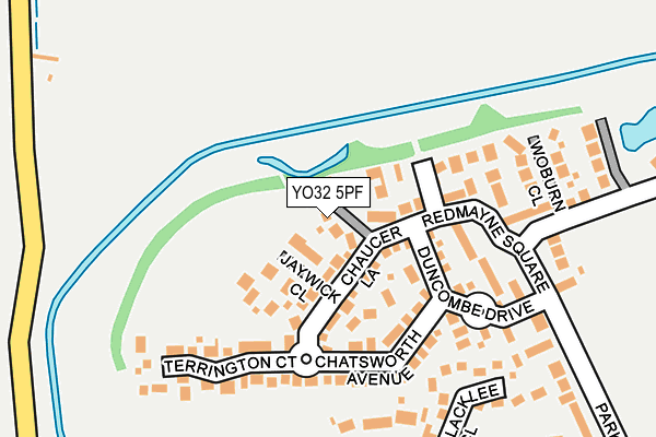 YO32 5PF map - OS OpenMap – Local (Ordnance Survey)