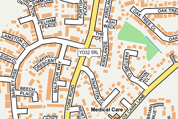 YO32 5RL map - OS OpenMap – Local (Ordnance Survey)