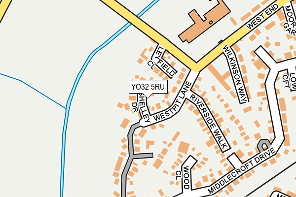 YO32 5RU map - OS OpenMap – Local (Ordnance Survey)