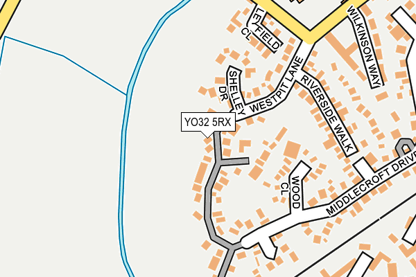 YO32 5RX map - OS OpenMap – Local (Ordnance Survey)