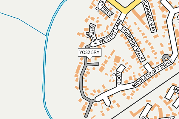 YO32 5RY map - OS OpenMap – Local (Ordnance Survey)
