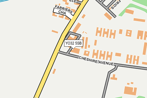 YO32 5SB map - OS OpenMap – Local (Ordnance Survey)