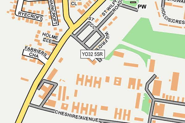 YO32 5SR map - OS OpenMap – Local (Ordnance Survey)