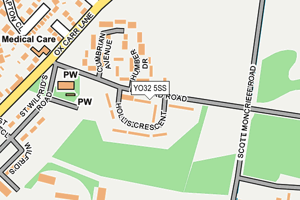 YO32 5SS map - OS OpenMap – Local (Ordnance Survey)
