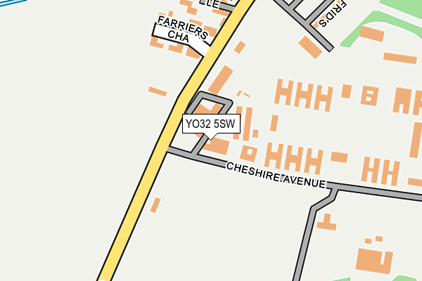 YO32 5SW map - OS OpenMap – Local (Ordnance Survey)