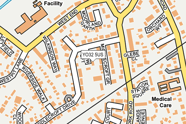 YO32 5US map - OS OpenMap – Local (Ordnance Survey)
