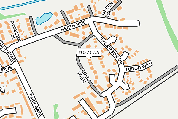 YO32 5WA map - OS OpenMap – Local (Ordnance Survey)