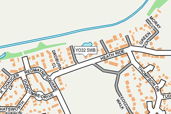 YO32 5WB map - OS OpenMap – Local (Ordnance Survey)