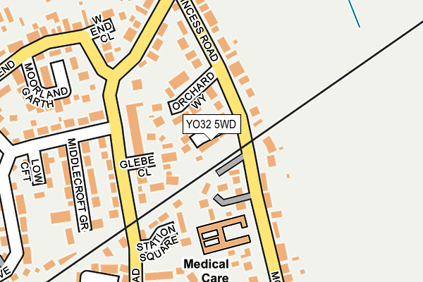 YO32 5WD map - OS OpenMap – Local (Ordnance Survey)