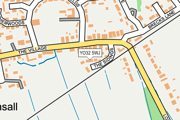 YO32 5WJ map - OS OpenMap – Local (Ordnance Survey)