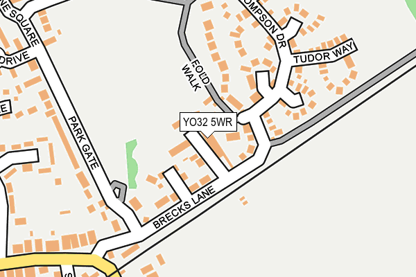 YO32 5WR map - OS OpenMap – Local (Ordnance Survey)