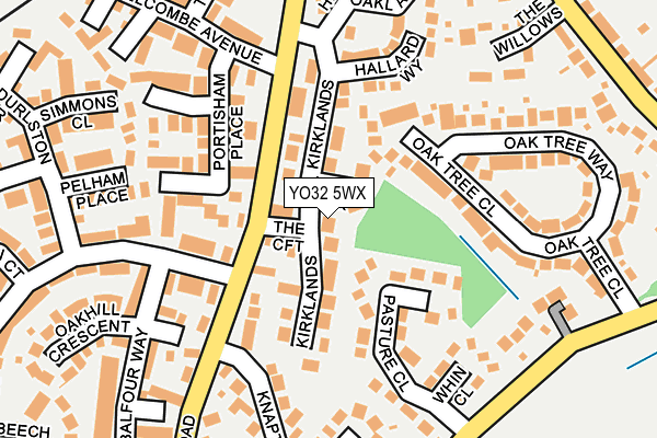 YO32 5WX map - OS OpenMap – Local (Ordnance Survey)
