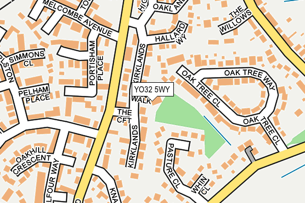 YO32 5WY map - OS OpenMap – Local (Ordnance Survey)