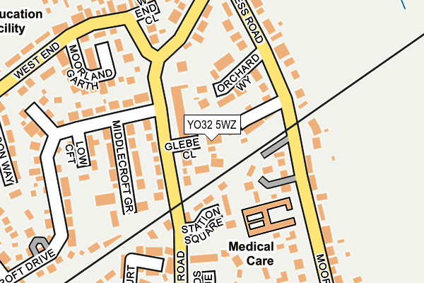 YO32 5WZ map - OS OpenMap – Local (Ordnance Survey)