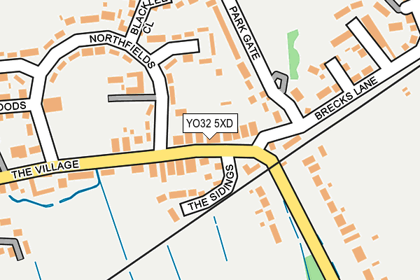 YO32 5XD map - OS OpenMap – Local (Ordnance Survey)