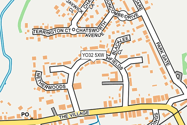 YO32 5XW map - OS OpenMap – Local (Ordnance Survey)
