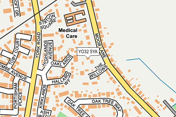 YO32 5YA map - OS OpenMap – Local (Ordnance Survey)