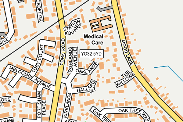 YO32 5YD map - OS OpenMap – Local (Ordnance Survey)