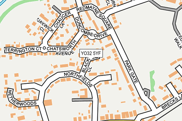 YO32 5YF map - OS OpenMap – Local (Ordnance Survey)