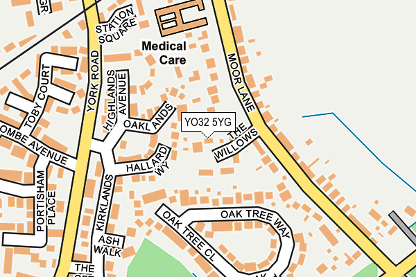 YO32 5YG map - OS OpenMap – Local (Ordnance Survey)