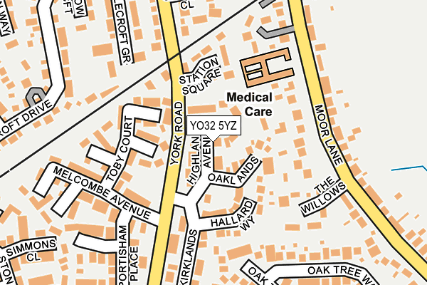 YO32 5YZ map - OS OpenMap – Local (Ordnance Survey)