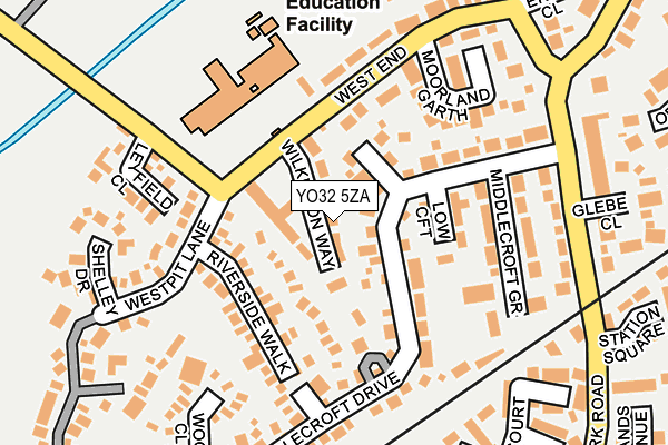 YO32 5ZA map - OS OpenMap – Local (Ordnance Survey)