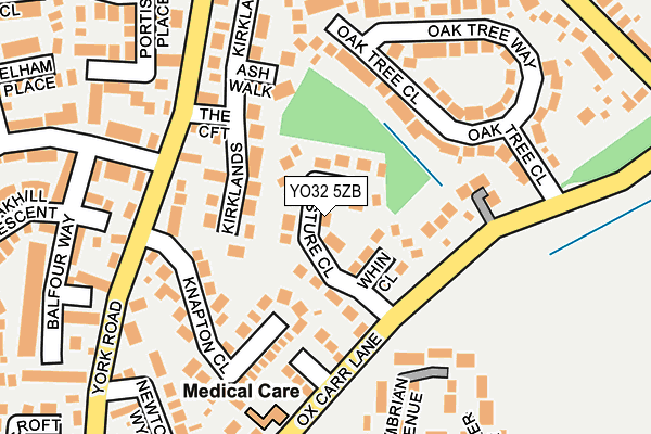 YO32 5ZB map - OS OpenMap – Local (Ordnance Survey)