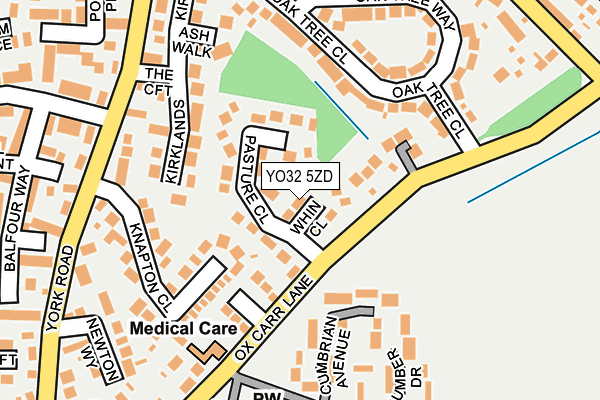 YO32 5ZD map - OS OpenMap – Local (Ordnance Survey)