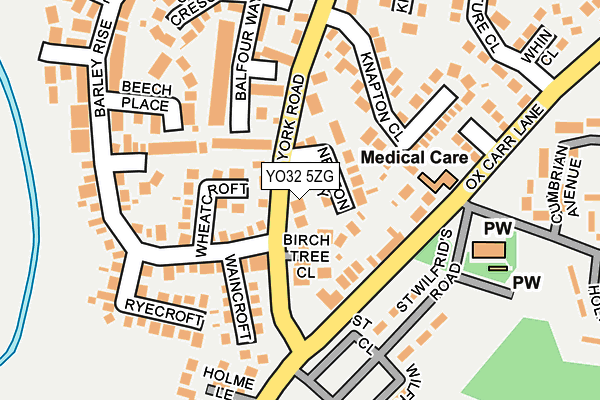 YO32 5ZG map - OS OpenMap – Local (Ordnance Survey)