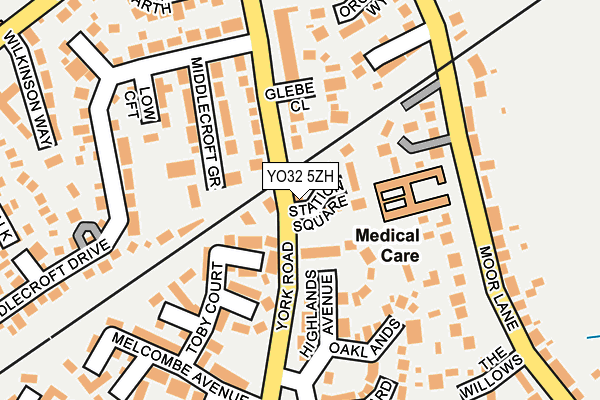 YO32 5ZH map - OS OpenMap – Local (Ordnance Survey)