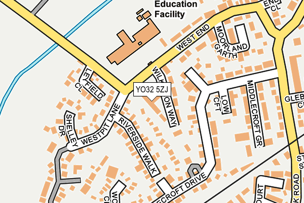 YO32 5ZJ map - OS OpenMap – Local (Ordnance Survey)