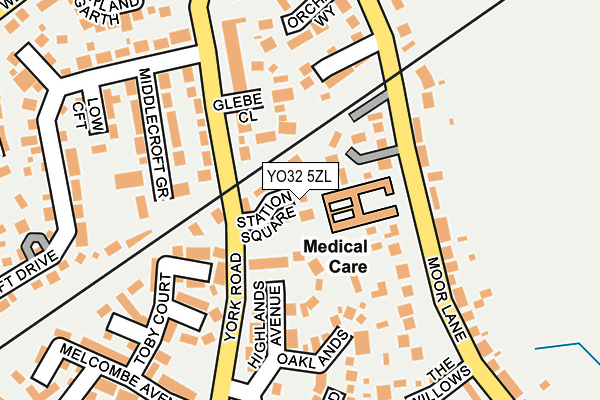 YO32 5ZL map - OS OpenMap – Local (Ordnance Survey)