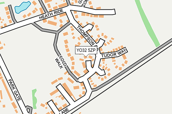 YO32 5ZP map - OS OpenMap – Local (Ordnance Survey)