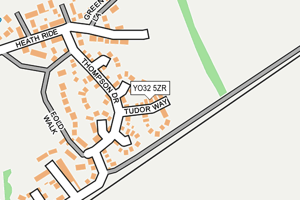 YO32 5ZR map - OS OpenMap – Local (Ordnance Survey)