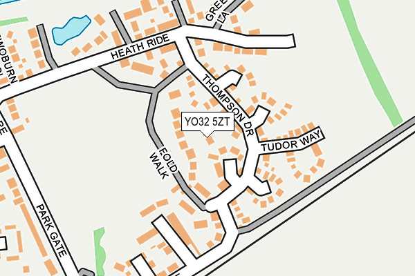 YO32 5ZT map - OS OpenMap – Local (Ordnance Survey)