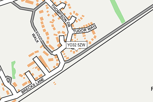 YO32 5ZW map - OS OpenMap – Local (Ordnance Survey)