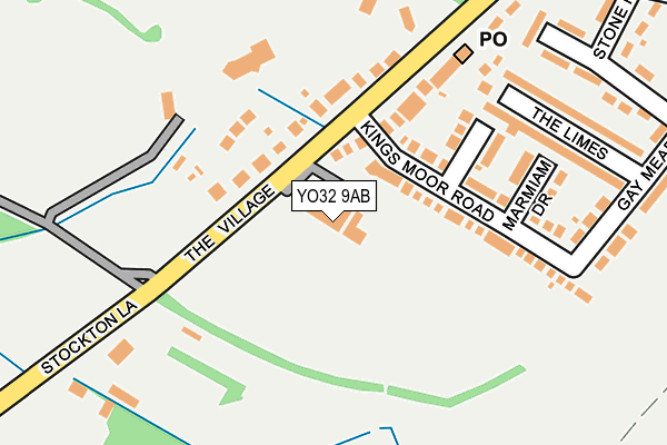 YO32 9AB map - OS OpenMap – Local (Ordnance Survey)
